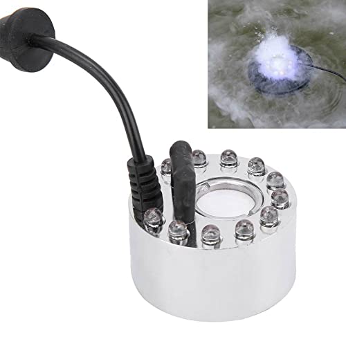 TOPINCN Fog Maker Machine Aquarium Mist Maker with Led Light Small Pond Fog Machine Atomizer Air Humidifier Perfect for Reptile Terrarium Indoor Fountain Planted Tank (US)