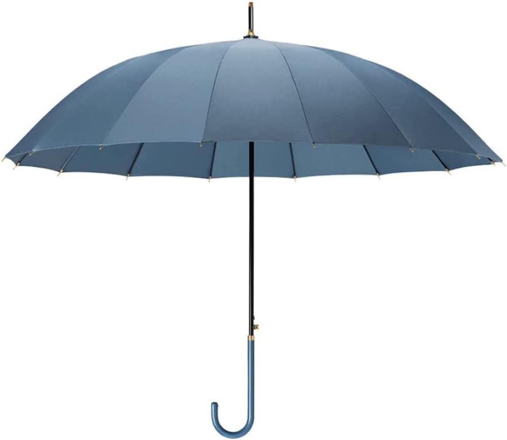 Portable Umbrella for Travel Auto Open Large Stick Umbrella Oversized Umbrella Windproof Waterproof with Leather Handle Umbrella Outdoor(A)