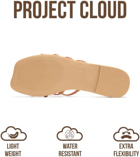 Project Cloud Womens Sandals with Memory Foam - Eco Crafted Leather Sandals for Women 2026 - Flats - Non Slip & Comfortable Sandals Women (Lisa) - Image 4