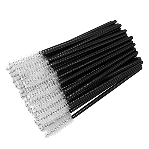 JoCome 50PCS Lot de brosses à cils_jetables,Plastique Applicateur Mascara Pinceau Brosse Pour Cil Sourcils Yeux Maquillage,pinceau Goupillon Applicateur de Mascara et Brosse à Sourcils Cover
