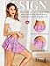 Avidlove Women's Plaid Skirt Basic Versatile Stretchy Flared Casual Mini Skirt(Pink,XXL)