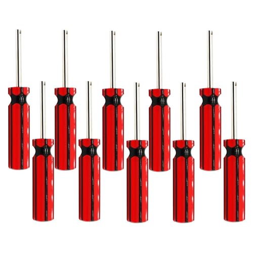 Image of C-HORSE 10 Pcs Valve Core Removal Tool - Screwdriver Valve Stem Core Remover 6523339 for Car, Motorcycle, Truck & Bike Tire Repair - Universal Fit, Easy Grip Handle, Automotive Tool Kit
