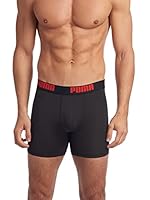 Puma Men's 3 Pack Boxer Brief, Black, Large