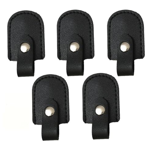 Ciseaux à ongles et pince à cuticules : lot de 5 avec manchon en cuir
