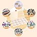Moon Magpie 2PACK Extra Thick Bead Organizers, 15 Grid Mini Clear Plastic Storage Box Craft Containers for Nail jewelry rhinestones DIY Supply Case