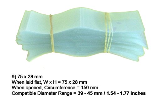 9) 75 x 28 mm Clear Plastic PERFORATED Shrink Band for Jar/Bottle Cap Fits (39-45) mm Diameter - VARIOUS SIZES - Pack of 250 - Image 2