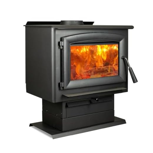 Ashley Hearth AW2020E-P 2,000 Sq. Ft. Pedestal Wood Burning Stove, Black