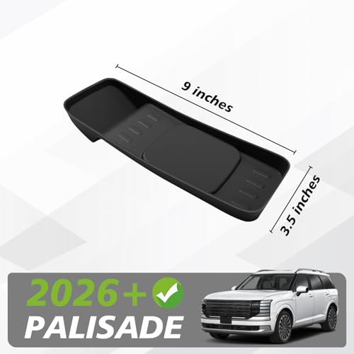 Image of Muslogy Center Console Inserts Compatible with 2026 Hyundai Palisade Accessories Center Console Wireless Charger Protective Mat Liner Anti-Slip Silicone Phone Charge Area Charging Protection