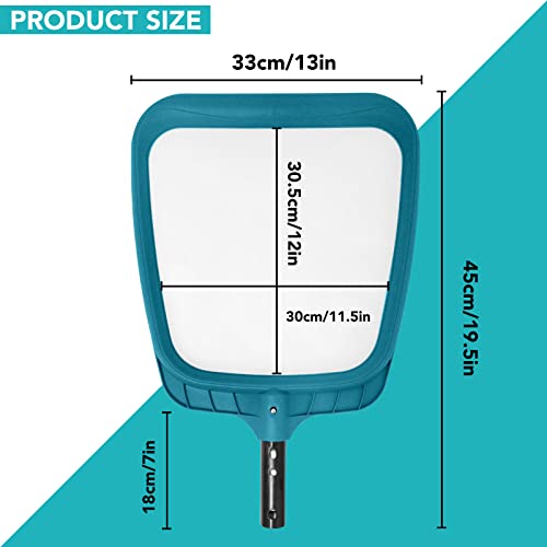 Image of POOLWHALE Professional Pool Skimmer Net,Fine Mesh Net Bag,Heavy Duty Swimming Leaf Skimmer Cleaning Tool - Fast Cleaning,Debris Pickup Removal- Fits Standard Swimming Pool Poles(No Pole)