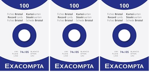 Cartes bristol blanches 74x105mm non perforées pour vos fiches de cuisine et recettes