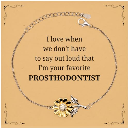 Unique Sunflower Bracelet for Prosthodontist - Perfect Idea Gifts for