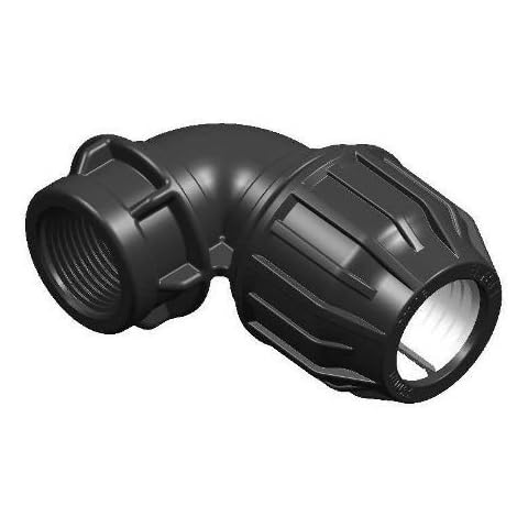 MDPE Water Pipe Fitting Elbow Threaded Female 25MM X 1/2" (Inch) Cover