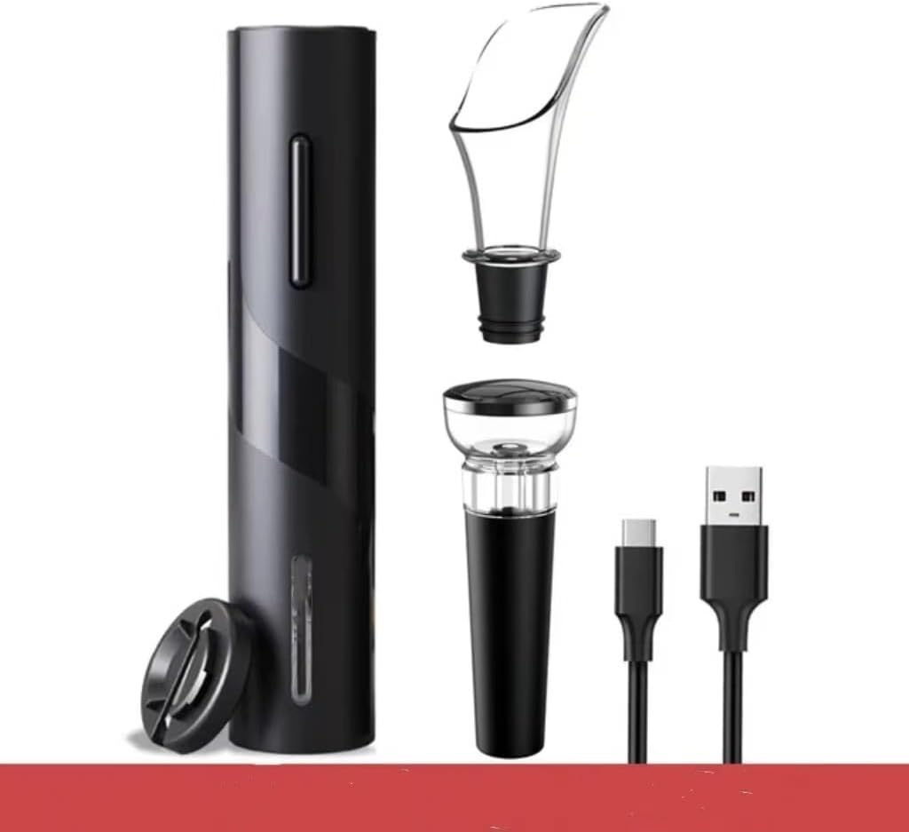 Electric automatic bottle opener red wine bottle opener remove wine beer can bottle opener cork kitchen accessories gadgets(WHITE)