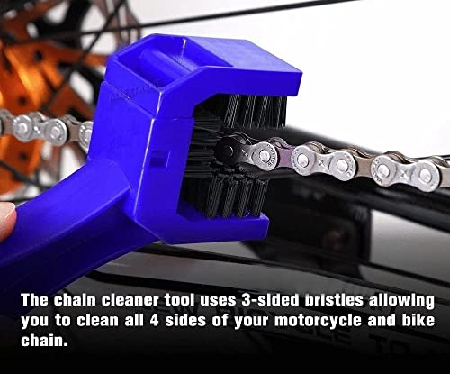 Image of Careflection Horizon Multi-Purpose Chain Cleaning Brush /Washer /Tool For Royal Enfield Motorcycle Bicycle, Bikes, Bullets, KTM, Classic 350 And Avengers., Plastic Handle