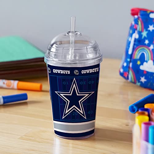 Image of Rico Industries NFL Football Rookie of The Year 12oz Acrylic Tumbler, Youth Tumbler with Swirly Straw