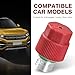 MOXRUQ High Pressure AC Valve, Air Conditioning Service Port, Automotive Air Conditioning Valves with Rubber Ring, Air Conditioning Service Valve Compatible with Volkswagen Lavida Bora Jetta (Red)