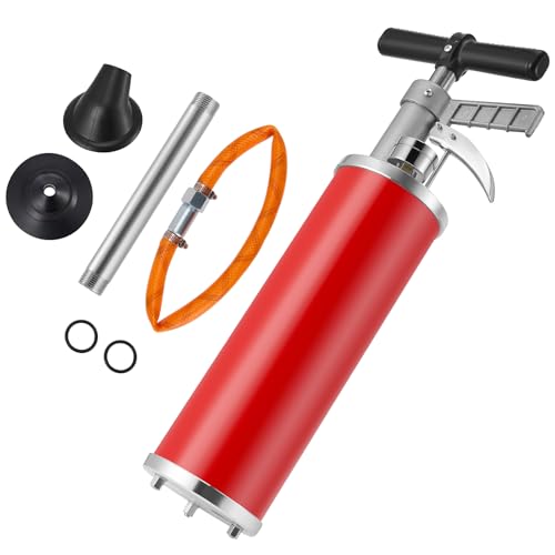 VAYOTOY Desatascador Tuberias a Presion con indicador de presión de aire, desatascador de inodoros con 2 ventosas, limpiador de tuberías con aire comprimido para lavabos, baños, duchas y cocinas