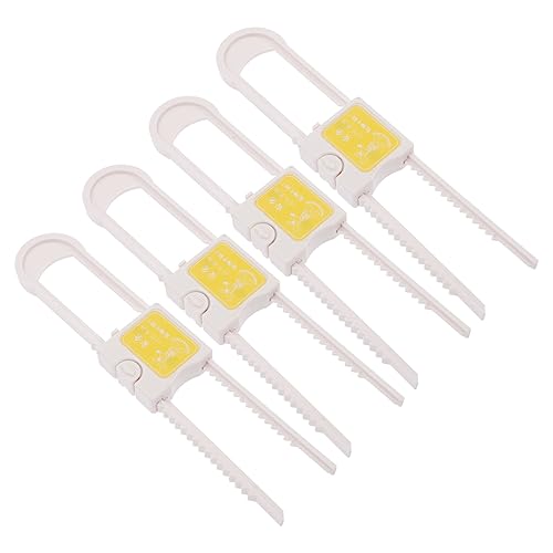 Abaodam スライド式キャビネットロック ベビー 食器棚ラッチロック チャイルドセーフティロック 耐圧性 冷蔵庫ドアロック 家庭用 子供対策 4個セット