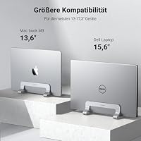 UGREEN Laptop Ständer Vertikaler Aluminium mit Thermischer Basis (Silber) – Ansicht 7