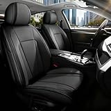 FaiFani Car Seat Covers Full Set Custom Fit for Toyota Corolla Cross 2021-2026, Luxury Faux Leather with Waterproof, Breathable, Anti-Slip, Durable, Easy to Install (Black,Full Set)