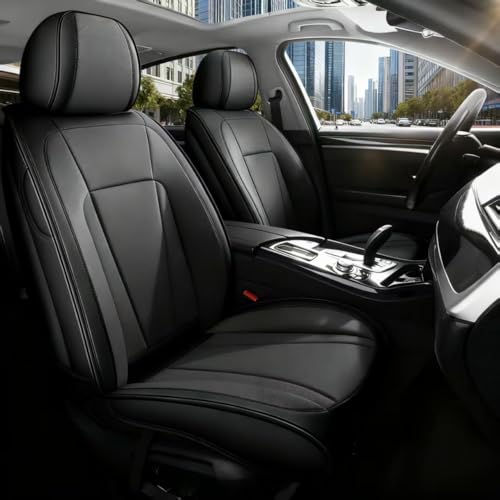 FaiFani Car Seat Covers Full Set Custom Fit for Toyota Corolla Cross 2021-2026, Luxury Faux Leather with Waterproof, Breathable, Anti-Slip, Durable, Easy to Install (Black,Full Set)