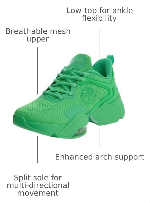 Image of ZUMBA Shoes for Women, Air Stomp Remix II - Workout Shoes for Women, Gym or Dance Sneakers, Enhanced Comfort, Arch Support, Breathable Mesh, Durable & Impact-Absorbing