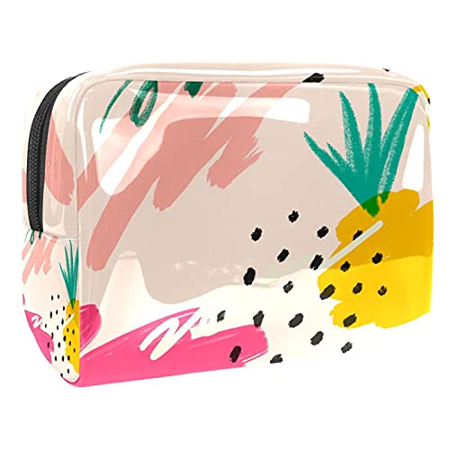 Trousse de maquillage haut de gamme motif losanges grand vanity zippé élégant