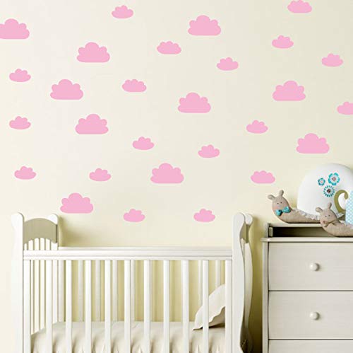 Vinilos Decorativos Nube Juego 56 Piezas Rosa Suave miniatura 2