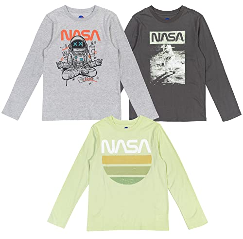 T-shirt graphique manches longues DC Comics NASA lot de 3 hauts imprimés coton