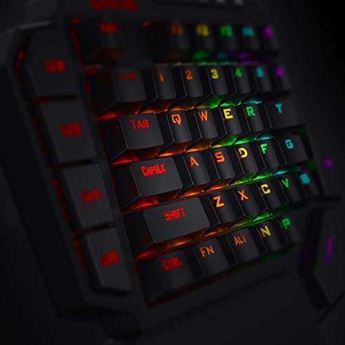 Image of Redragon K585 DITI Wired One-Handed RGB Mechanical Gaming Keyboard, 42 Keys Type-C Professional Gaming Keypad w /Upgraded Hot-Swappable Socket, 7 Onboard Macro Keys & Detachable Wrist Rest