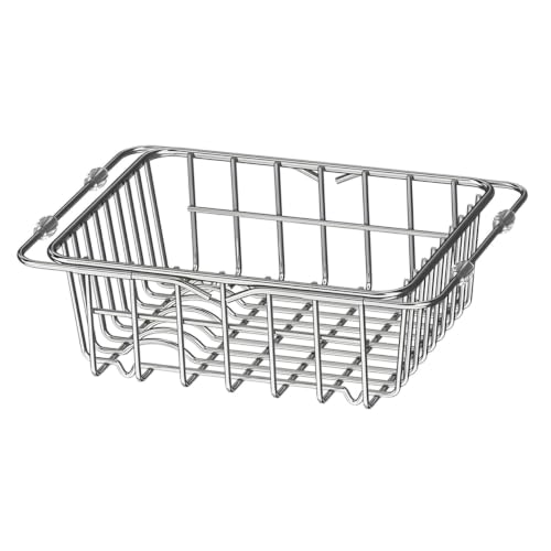Escurridor de platos de acero inoxidable premium con sistema extensible de diseño 8