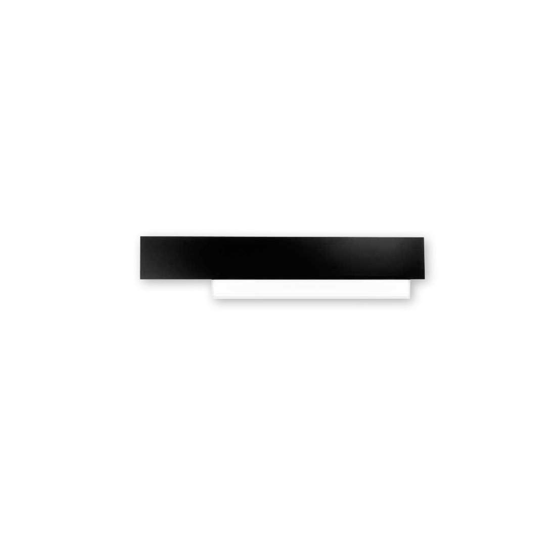 Aplique Ge-doha Ag 25w LED 2110lm 3000°k Negro Aluminio Metacrilato Lámpara Pared Moderna Rectangular Interior
