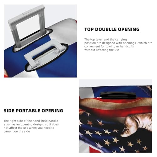 America And Dominican Republic Dominicans Republic Flag Travel Luggage Cover Washable Suitcase Case Suitcase Protector Fit Luggage Cover Medium 5