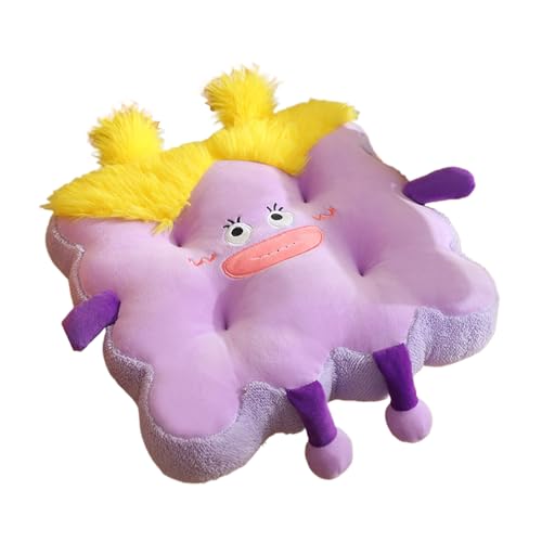 豪華なシートクッション - ビスケットデザインの枕、柔らかい丸いパッド、快適な充填インテリア、居心地の良い生地の質感 |車椅子ソファリビングルームダイニングルーム座席用滑り止めフロアクッション