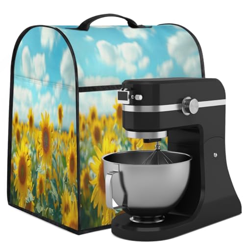 Coffee Maker Cover Sunflower Flower Pattern Kitchen Appliance Covers Small Appliance Covers Blender Cover Juicer Cover Dust Covers for Kitchen Appliances with Top Handle and Pockets,Washable,B926
