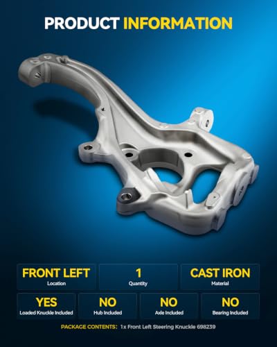 Image of PHILTOP Front Left steering knuckle Compatible with Dodge Ram 1500 2003-2010 4WD,Driver Side