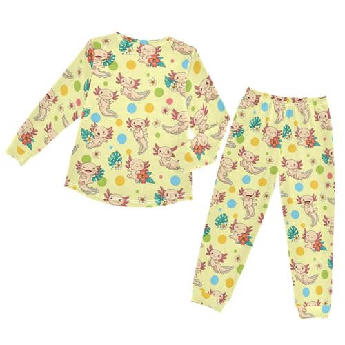 Soft Pajama Set for All Seasons,Breathable Pjs Long Sleeve Sleepwear,Comfy Loungewear 2 Piece Underwear Set 3-8T2