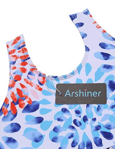 Image of Arshiner Girls Bikini Beach Swimwear 2 Piece Swimsuits Floral Printing Bathing Suits