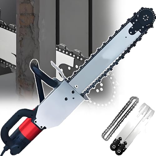 Sierra de cadena eléctrica para hormigón, sierra de diamante sin escobillas de 8800 W con 7500 rpm, profundidad de ranurado húmedo de 48 cm para corte de mármol, ladrillo y barra de acero