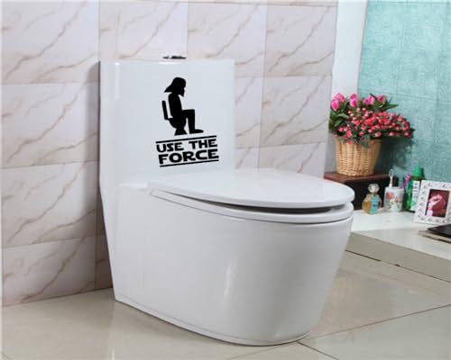 Star Wars Toiletten-Sticker USE THE FORCE - Lustiges Badezimmer-Accessoire mit Oberfläche (15x20cm, 2er-Set)