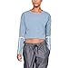 Produktbild Under Armour Damen Longer Cropped Crew Langarmshirt, Static Blue Light Heather/Aluminum Light Heather/Aluminum, S