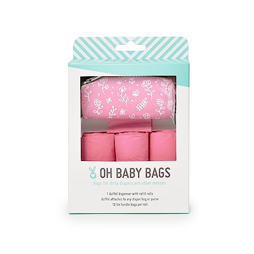 Image of Oh Baby Bags Duffel Dispenser Gift Box (Pink Flower)