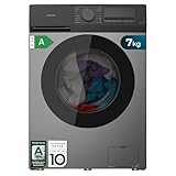 Cecotec Lavadora Carga Frontal 7Kg Bolero DressCode 7450 Inverter Steel, 1200 rpm, 16 programas, Clase A-10%, Motor Inverter Plus, Allergy Care, Pearl Drum, Función Silence, Stop&Go y KidLock, Steel