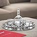 Le'raze Mirrored Vanity Tray, Decorative Round Tray with Chrome Handles for Display, Perfume, Vanity and Bathroom, Elegant Mirror Tray Makes A Great Bling Gift –13 Inch.
