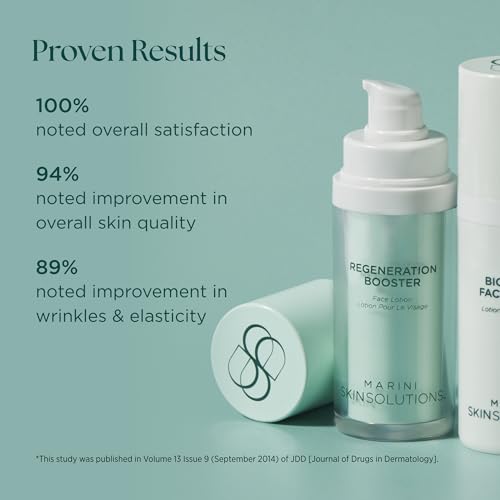 Marini SkinSolutions Regeneration Booster - Anti-Aging Face Lotion - Peptides, Growth Factors & Antioxidants for Wrinkles, Texture, Pores & Hydration - Cruelty Free - Made in the USA - 1 fl oz