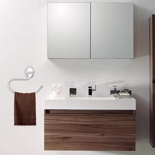 Image of Plantex (Primax) 304 Grade Stainless Steel Towel Ring for Bathroom /Hand Napkin Holder for Washbasin /Bathroom Accessories - Cubic (Chrome)