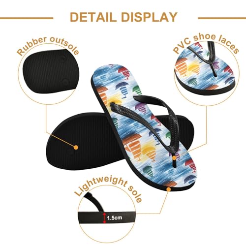 Flip Flop Sandals Doodle Boats Print for Women Men Beach Outdoor XS3
