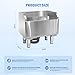 Commercial Floor Mop Sink，Stainless Steel Mop Service Basin，Mop Cleaning Sink，Vertical industrial sewage tank for balconies, laundry rooms, industries, etc（23.6”×16.1”×21.6”)