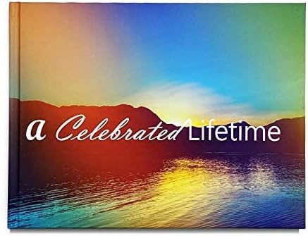 Konig House Funeral Guest Book, Celebrated Lifetime Memorial Guest Book, Registration Book, Condolence Book, Remembrance Book, Contemporary Matte Finish, Hard Cover