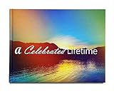 Konig House Funeral Guest Book, Celebrated Lifetime Memorial Guest Book, Registration Book, Condolence Book, Remembrance Book, Contemporary Matte Finish, Hard Cover